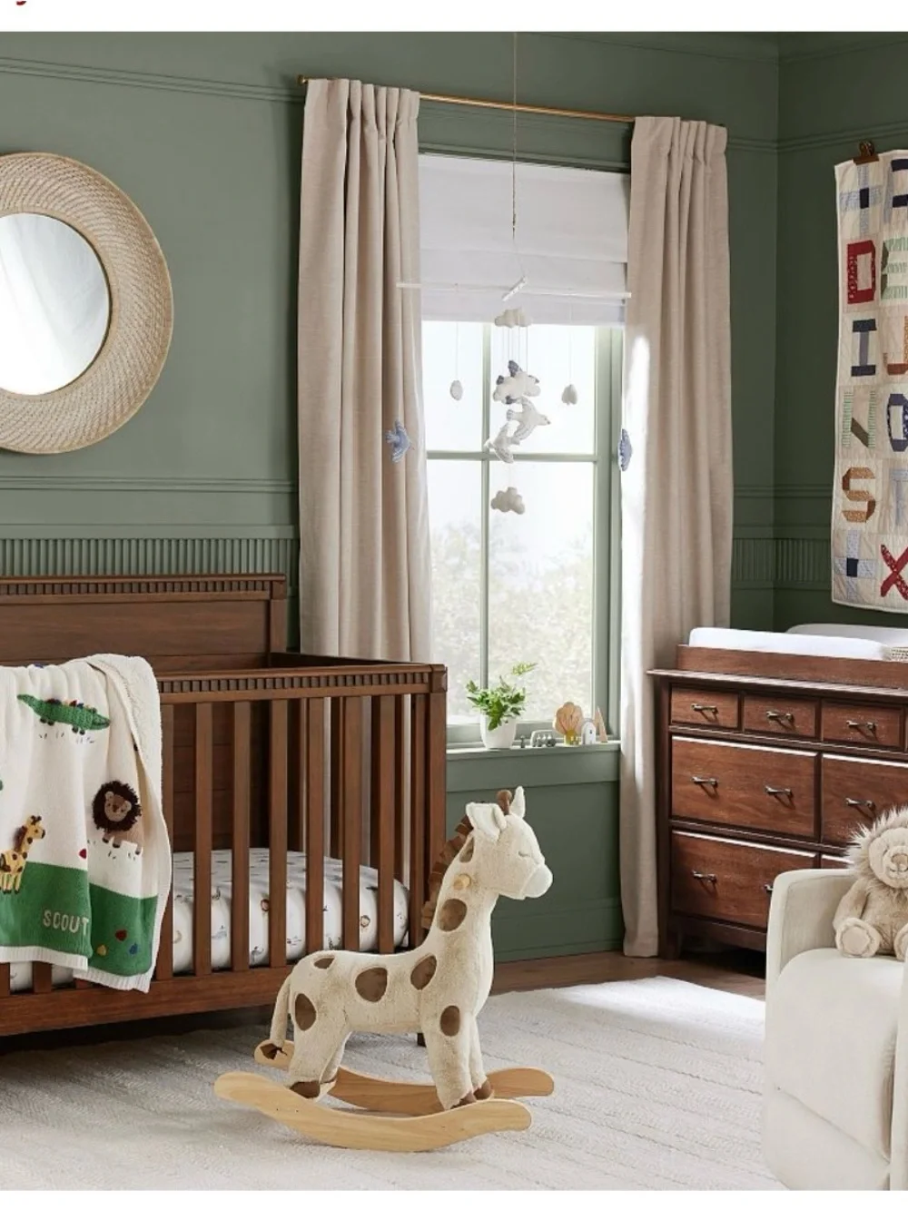 Pottery Barn Kids Cream Plush Lion with Fluffy Mane